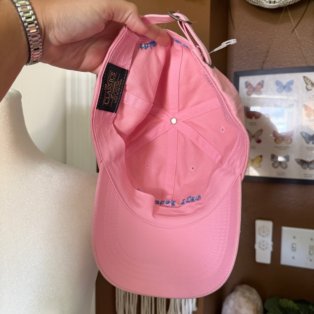 NWOT "Tell Your Dog I Said Hi" Pink and Blue Hat - Picture 3 of 6